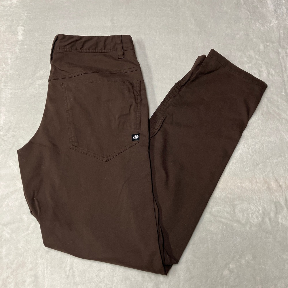 686 Everywhere Pants Slim Fit‎ Technical Stretch Chino Brown Mens 32
